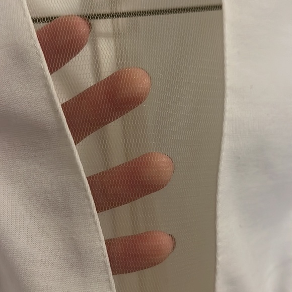 White Middle Mesh Tobi Dress - Picture 3 of 5